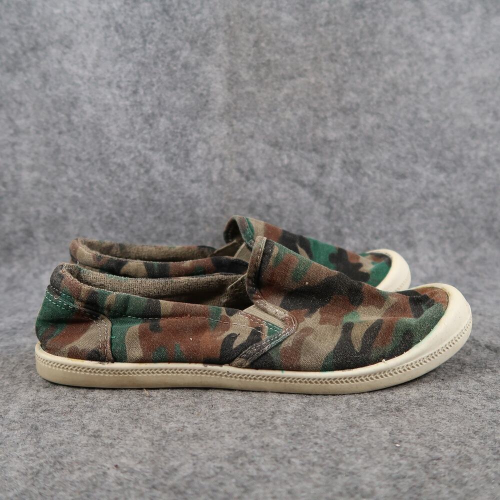 Mad Love Shoes Womens 7 Slip On Sneaker Flats Canvas Camo Casual Comfort Trainer